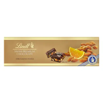 Lindt SWISS PREMIUM CHOCOLATE dark GOLD almond orange 300g