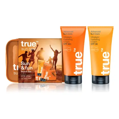 true men skin care Zestaw upominkowy Sun Care Beach & Fun Ochronny krem nawilżający SPF 30 50 ml