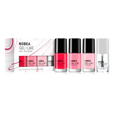 NOBEA Zestaw lakierów do paznokci Deep Dream Ultimate Lemonade Pink Red na co dzień