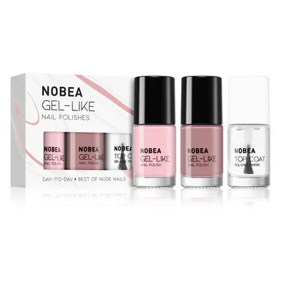 NOBEA Zestaw lakierów do paznokci Best of Nude Day-to-Day Best of Nude Shiny Protective Nail Top