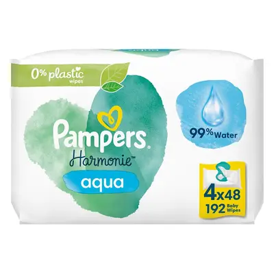 Pampers Harmonie Aqua Baby Chusteczki nawilżane 4x48 szt.