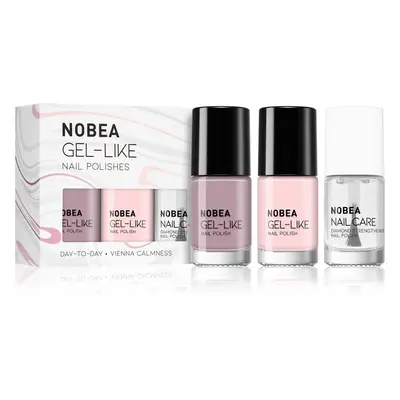 NOBEA Zestaw lakierów do paznokci Day-to-Day Vienna Calmness 3x6 ml nude