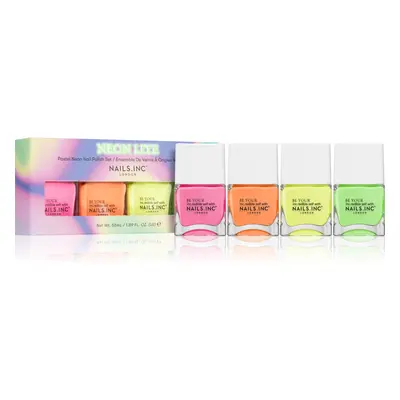 Nails Inc. Zestaw lakierów do paznokci Neon Lite 4×14 ml