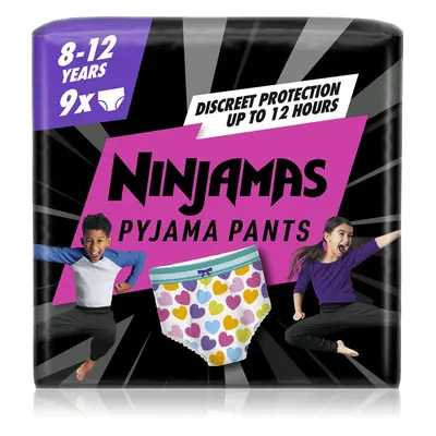 Pampers Spodnie piżamowe Ninjamas Spodnie nocne 27-43 kg Serca 9 sztuk