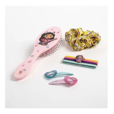 Gabby's Dollhouse Beauty zestaw dziecięcy szczotka do włosów + 2szt spinki do włosów + 5szt gumk
