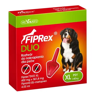 VET-AGRO Fiprex Duo XL Preparat na kleszcze i pchły dla psa rasy bardzo duże