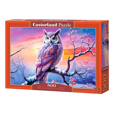 Puzzle 500 elementów. Perfekcyjny wieczór sowy