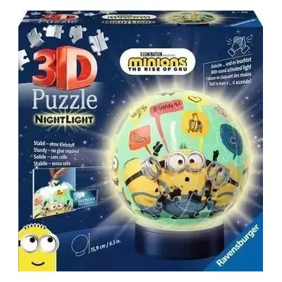 Puzzle 3D 72 elementy. Świecąca kula. Minionki