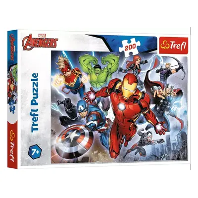Puzzle 200 elementów. Disney Marvel. The Avengers. Waleczni Avengersi