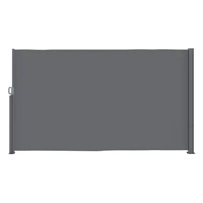 Outsunny Rozsuwana Markiza Boczna na Balkon i Taras 300x180cm Ciemnoszara