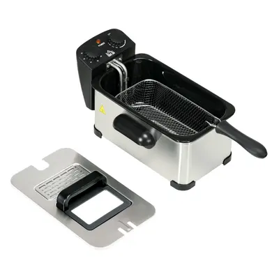 HOMCOM Frytkownica, Pojemność 3 Litry, Moc 2000W, Przezroczysta Pokrywa, Uchwyt Chłodny w Dotyku