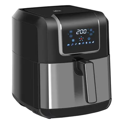 Frytkownica Powietrzna HOMCOM 65L 1700W Czarna Zdrowe Gotowanie Kosz z Powłoką Nieprzywierającą 