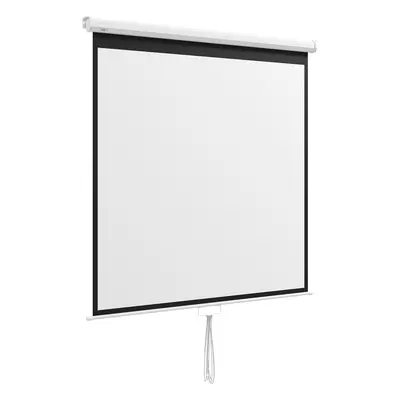 HOMCOM Ekran projekcyjny 152 x 152 cm 85 cali 1:1 HD 4K do projekcji w kinie domowym i prezentac