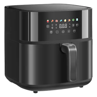 HOMCOM Frytkownica na gorące powietrze, Air Fryer, 8 programów, 8 litrów, ekran LED, Czarny