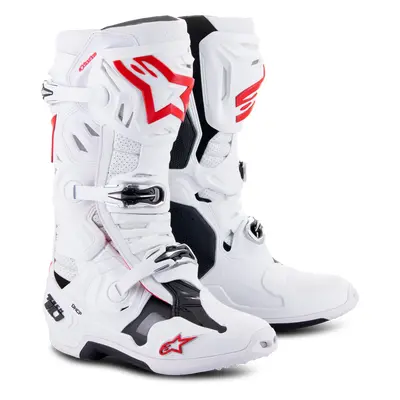 Buty Cross Alpinestars Tech 10 Supervented Złamany Biały/Jasnoczerwony 47
