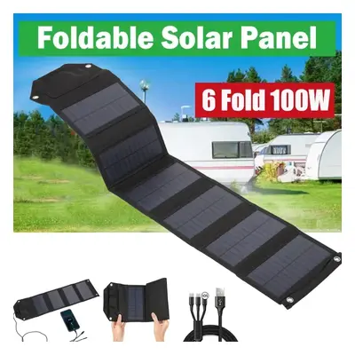 60W 80W 100W Składany panel słoneczny 5V USB Przenośna składana torba Ładowarka do telefonu Outdoor Camping Wodoodporny Power Ba