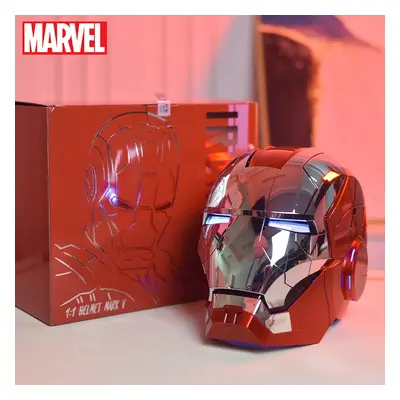 Nowy kask AutoKing 1:1 Mk5 Iron Man Cosplay Sterowanie głosowe Oczy ze światłem Model Zabawki dla dorosłych Elektryczny prezent 