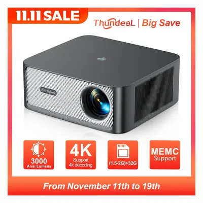 ThundeaL 3000Ansi 4K Full HD Projektor TD98Pro 2G 32G Kino domowe WiFi Android Przenośny Samrt T