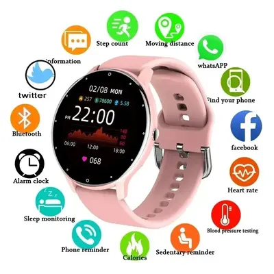 LIGE damski inteligentny zegarek na pasku prognoza pogody w czasie rzeczywistym zegarki z tracke