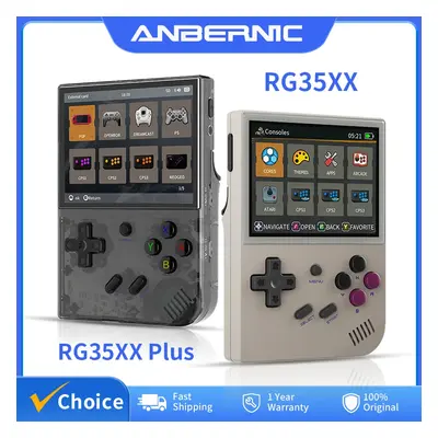 ANBERNIC RG35XX Plus/RG35XX Retro przenośna konsola do gier 3,5′′ ekran IPS Linux przenośny odtwarzacz gier wideo obsługa wyjści