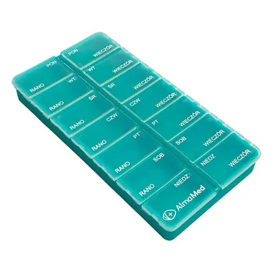 Tygodniowa kasetka na leki, organizer, pillbox - 7x2 - AlmaMed