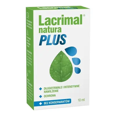 Krople do oczu Lacrimal Natura Plus - długotrwałe i intensywne nawilżenie oczu - 10 ml