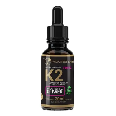 Naturalna Witamina K2 MK-7 z Natto FORTE 50µg Progress Labs - krople 30ml