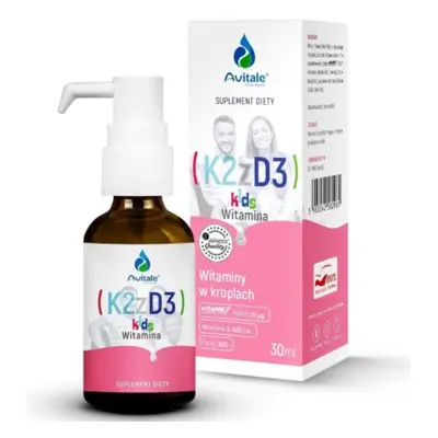 Avitale K2+D3 KIDS - Krople dla dzieci na odporność - 30ml