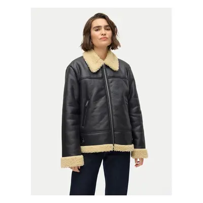 Vero Moda Kurtka z imitacji skóry Kay Czarny Regular Fit