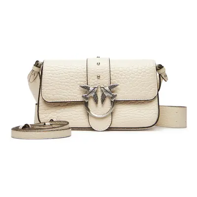 PINKO Torebka Love One Mini Slouchy Fl Al PLTT A2JU Écru