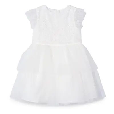 Mayoral Sukienka elegancka Écru Regular Fit