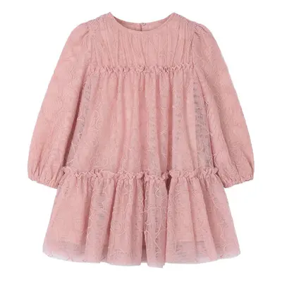 Mayoral Sukienka elegancka 4919 Różowy Regular Fit