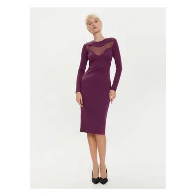 PINKO Sukienka koktajlowa A208 Bordowy Slim Fit