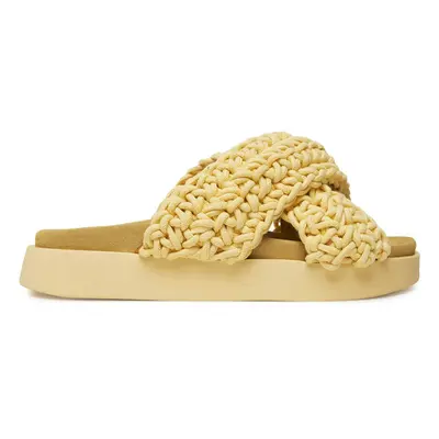 Inuikii Klapki Woven 70104-105 Żółty