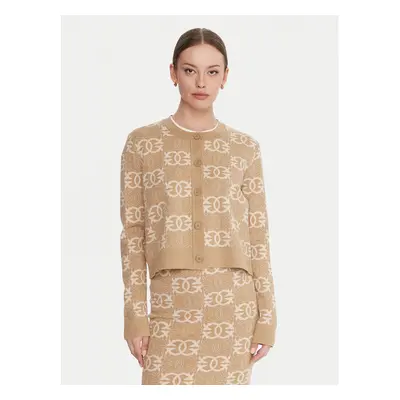 PINKO Kardigan Found Someone 106043 A2YD Beżowy Regular Fit