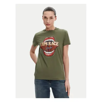 PINKO T-Shirt Trapani A2D8 Khaki Regular Fit