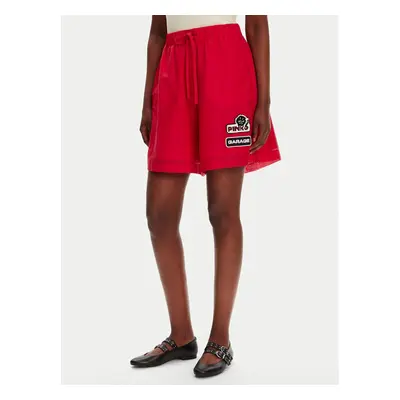 PINKO Szorty materiałowe Lewis 105243 A2M7 Czerwony Regular Fit
