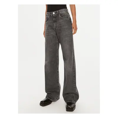 Pinko Jeansy Wanda 101733 A24X Szary Wide Leg