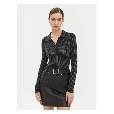 PINKO Bluzka A288 Czarny Regular Fit