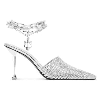 Naked Wolfe Klapki Chromed Srebrny