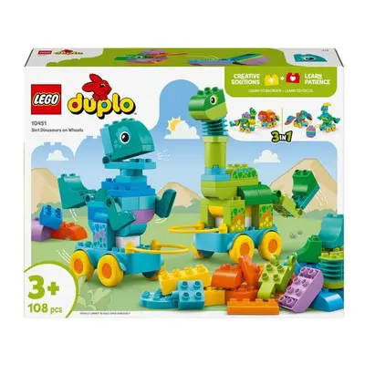 LEGO DUPLO 10451 3w1 dinozaury na kółkach