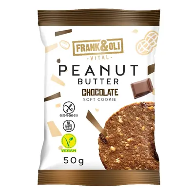 Wegańskie bezglutenowe ciastko z pastą orzechową i czekoladą