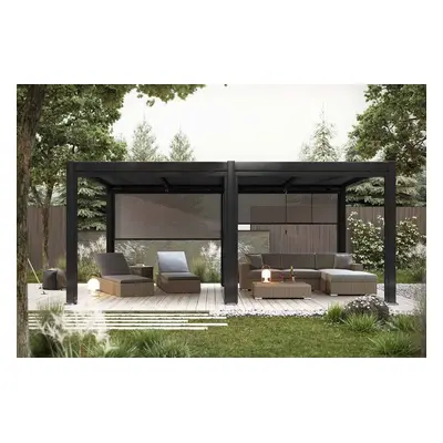 Zadaszenie tarasowe prostokątne PERARA   530x360cm ZUMM antracytowe aluminium