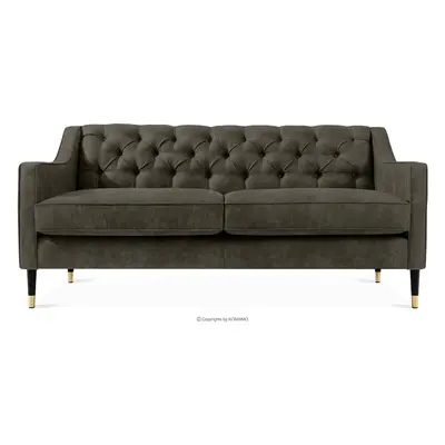 Sofa dwuosobowa w eleganckim stylu grafitowy NOMUS