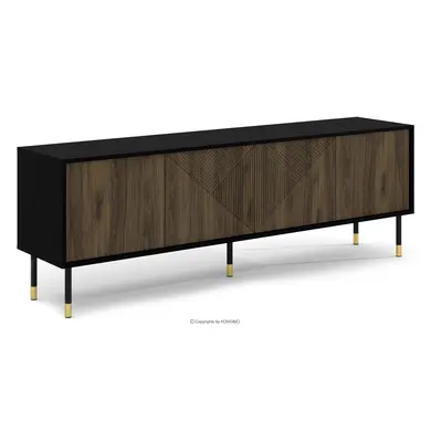 Szafka RTV pod telewizor czarny/orzech TULA