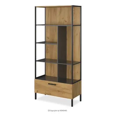 Regał otwarty na książki loft LACERTA