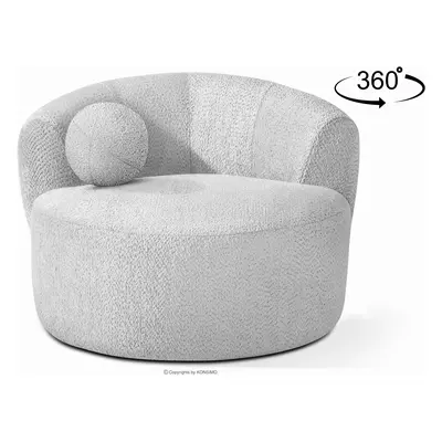 Fotel obrotowy tkanina szenil szary VIRA